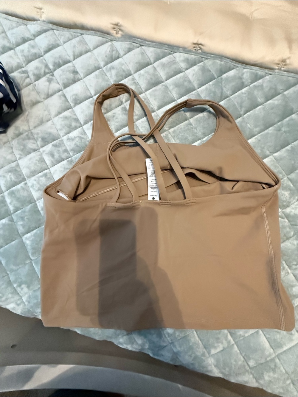 Tan sports bra